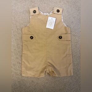 The Beaufort Bonnet Company Tan Corduroy Jon Jon Romper 18–24M NWT